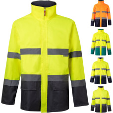 Velilla VL THEMIS LARGE. Two-tone parka (190g/m²), in polyester (100%), with PU coating / Green / Yellow