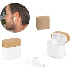 COBAIN. Wireless headphones with 5h of autonomy in recycled ABS (100% rABS) and bamboo / White