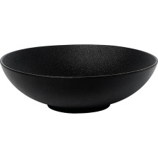 Leela Baralee FINE PLUS SEKLA BĻODA 21CM, MELNA, PORCELĀNS, Leela Baralee