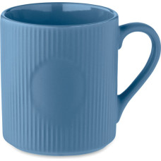 Ribbed ceramic mug mat 340 ml / Blue