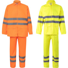 Velilla VL VENUS. Rain suit (130g/m²), in polyester (100%) with PU coating / Hexachrome yellow