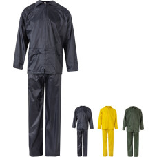 Velilla VL SEDNA. Rain suit (225g/m²), two-piece in polyester (100%) with PVC coating / Green