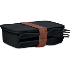 Lunch box with cutlery