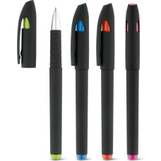 SPACIAL. Soft touch ball pen with ABS cap and clip