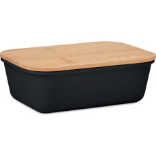 Lunch box with bamboo lid
