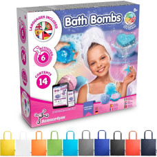 Science4You Bath Bombs Kit V. Educational toy supplied with a 190T folding gift bag