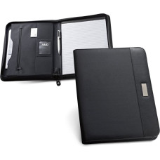 PASZO. PU and microfibre A4 folder with lined pages