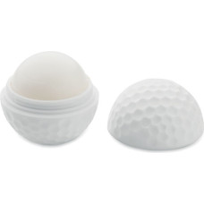 Lip balm in golf ball shape