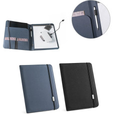 EMERGE FOLDER II. A4 folder in recycled polyester (100% rPET) 300D with elastic closure