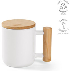 Douro Mug Ceramic, Bamboo lid and handle 380ml. Sublimation